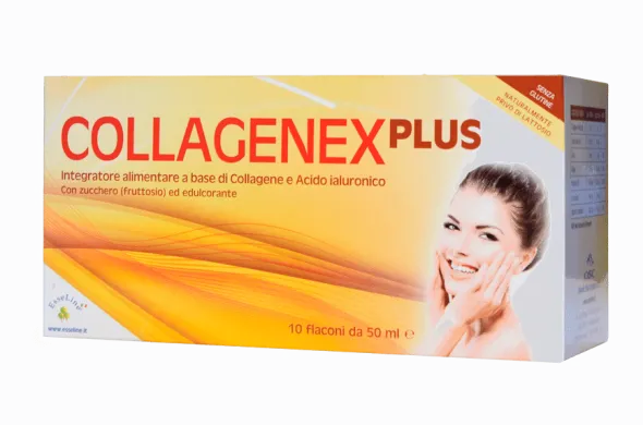 Integratore Collagenex Plus collagene e vitamine, 10 flaconi