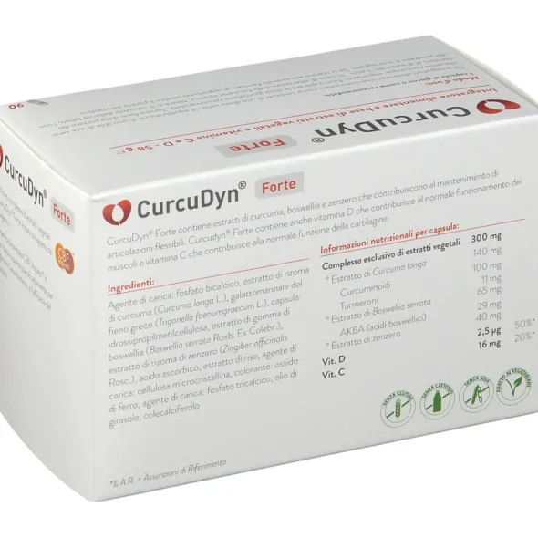 Integratore Curcudyn Forte con Curcumina, 90 capsule