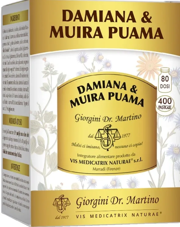 Integratore Damiana & Muira Puama tonico, 400 pastiglie