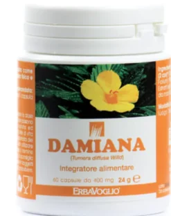 Integratore Damiana per stanchezza fisica e mentale, 60 capsule