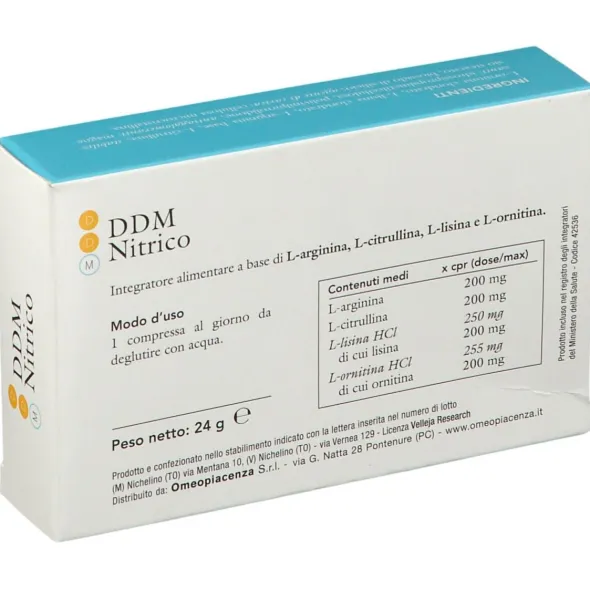 Integratore DDM Nitrico per benessere circolatorio, 20 compresse