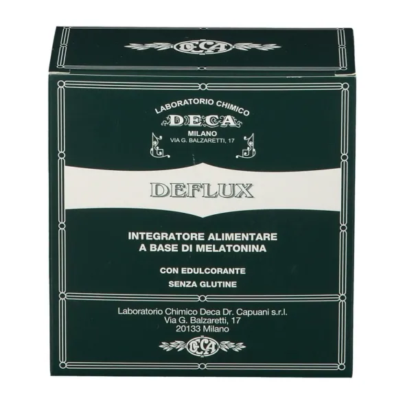 Integratore Deflux a base di melatonina, 20 bustine 4g