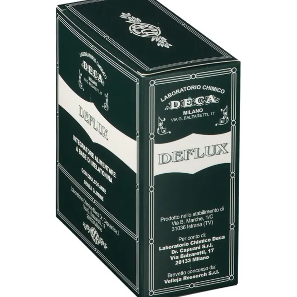 Integratore Deflux a base di melatonina, 20 bustine 4g