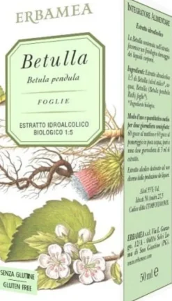 Integratore di Betulla in Gocce per il Drenaggio, 50ml