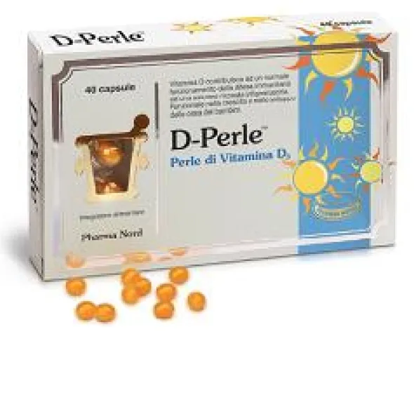 Integratore D-Perle Vitamina D3 200 IU, 40 capsule