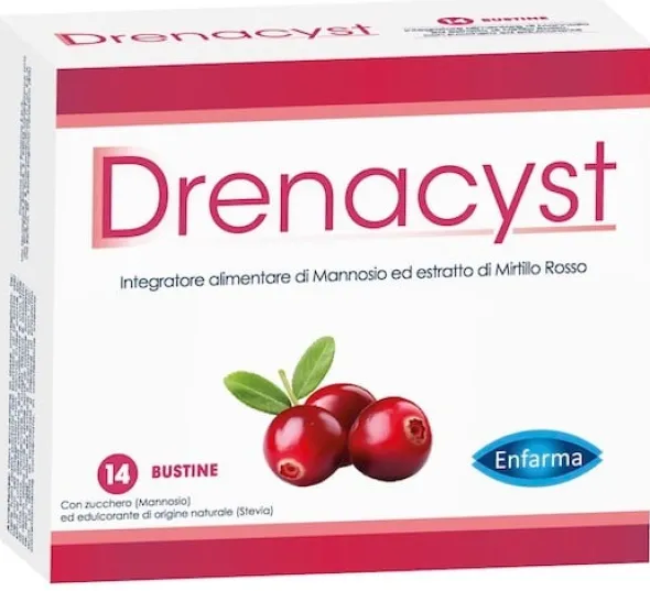 Integratore Drenacyst mannosio e mirtillo rosso, 14 bustine