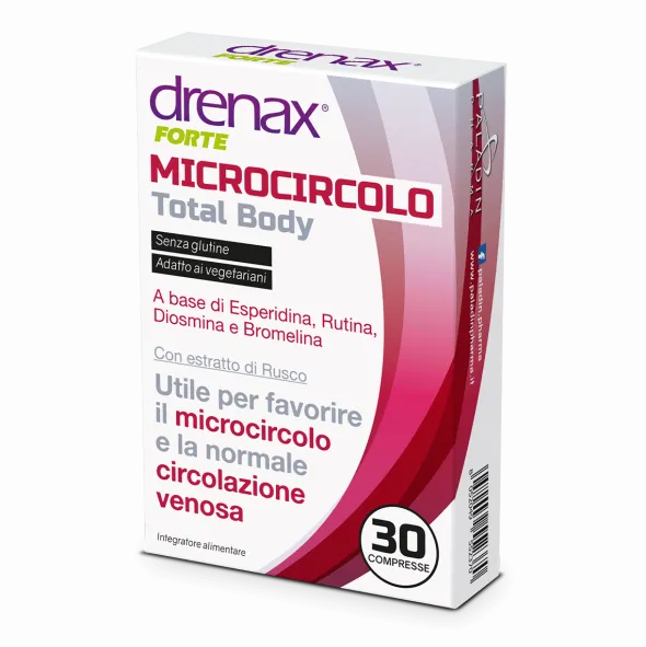 Integratore Drenax Forte Microcircolo Total Body, 30cpr