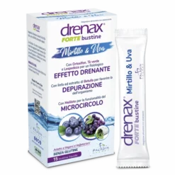 Integratore Drenax Forte Mirtillo e Uva, 15 bustine