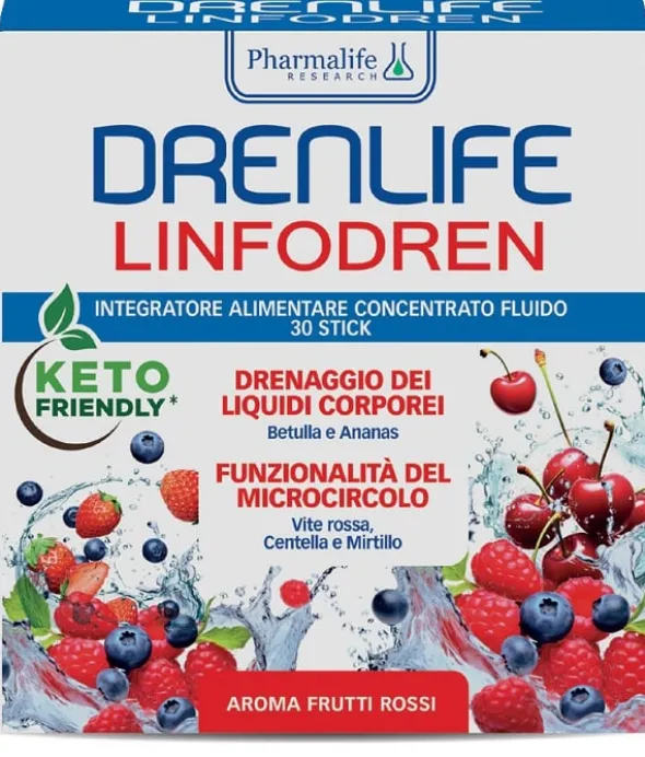 Integratore DrenLife Linfodren drenante, 30 stick