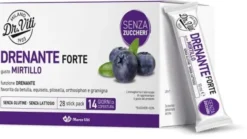 Integratore Dr. Viti Drenante Forte gusto mirtillo, 28 stick