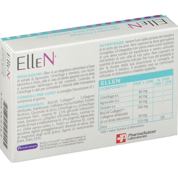 Integratore Ellen Agnocasto e Cimicifuga, 30 compresse