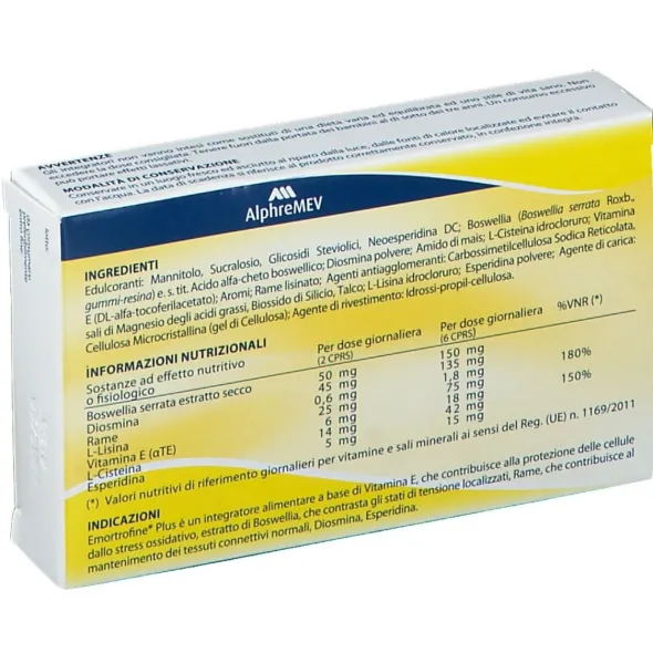 Integratore Emortrofine PLUS Sublinguale, 40 compresse