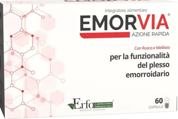 Integratore Emorvia Azione Rapida per la circolazione, 60 capsule
