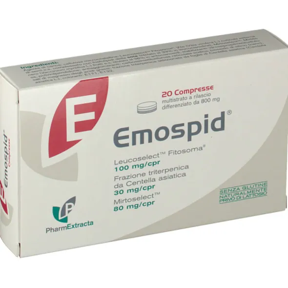 Integratore Emospid per il microcircolo, 20 compresse