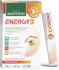 Integratore Energy 3 con Maca e Rodiola, 15 stick