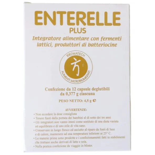 Integratore Enterelle Plus fermenti lattici, 12 capsule