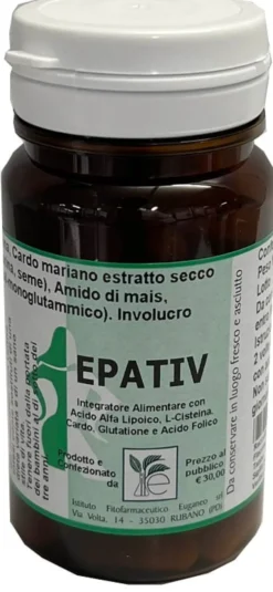 Integratore Epativ con cardo mariano per il fegato, 80 capsule