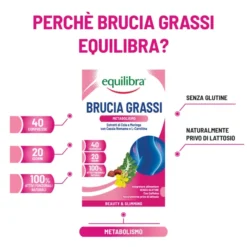 Integratore Equilibra Brucia Grassi metabolismo, 40 compresse