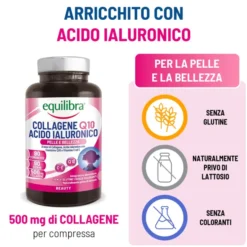 Integratore Equilibra Collagene Q10 e Acido Ialuronico, 90cpr