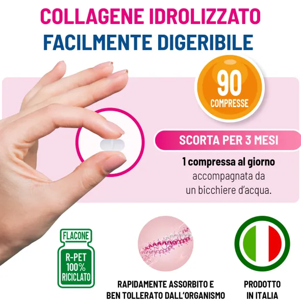 Integratore Equilibra Collagene Q10 e Acido Ialuronico, 90cpr