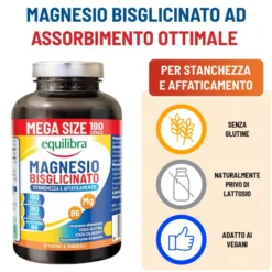 Integratore Equilibra Magnesio Bisglicinato, 180 compresse