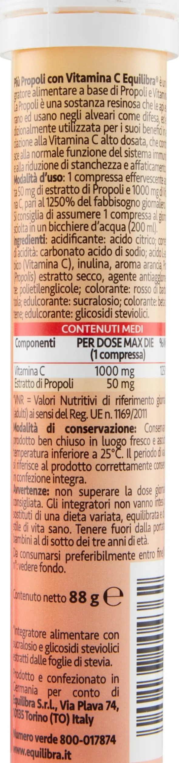 Integratore Equilibra Più Propoli con Vitamina C, 20 compresse