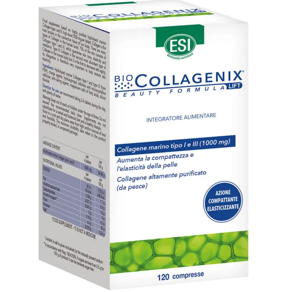 Integratore Esi Biocollagenix collagene marino, 120 compresse