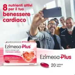 Integratore Ezimega Plus colesterolo e trigliceridi, 20 capsule