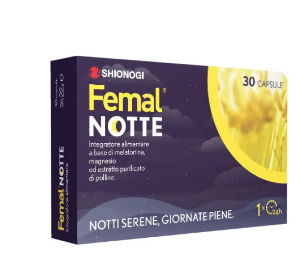 Integratore Femal Notte con melatonina, 30 compresse