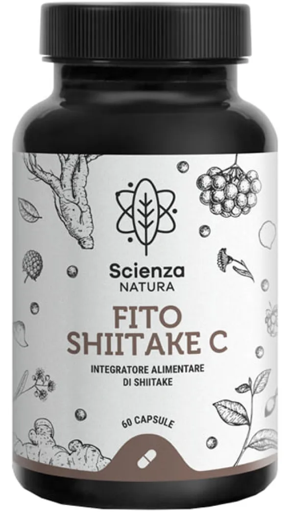Integratore Fito Shiitake C con astragalo, 60 capsule