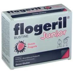 Integratore Flogeril Junior gusto fragola, 20 bustine