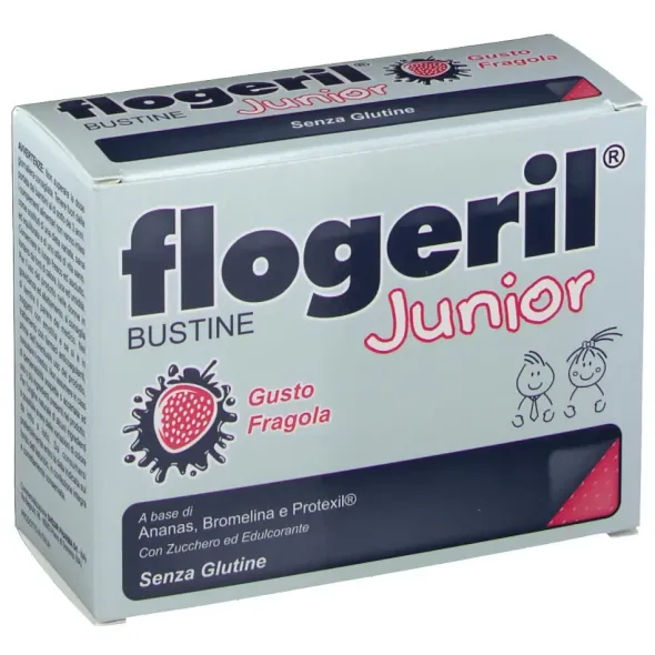 Integratore Flogeril Junior gusto fragola, 20 bustine