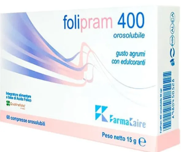 Integratore Folipram 400 acido folico, 60 compresse
