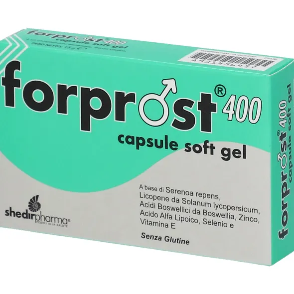 Integratore Forprost 400 per la prostata, 15 capsule molli