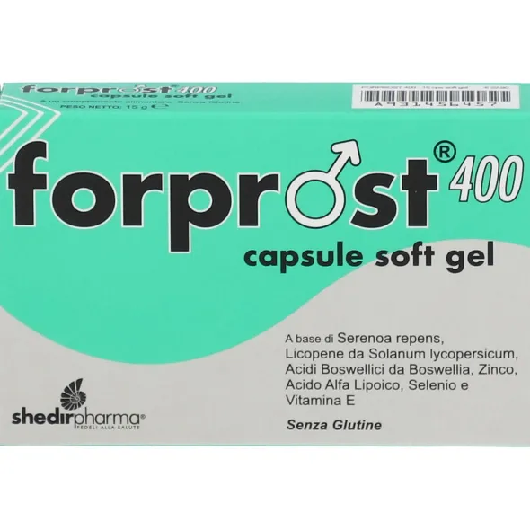 Integratore Forprost 400 per la prostata, 15 capsule molli