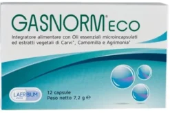 Integratore Gasnorm Eco per digestione e gas, 12 capsule