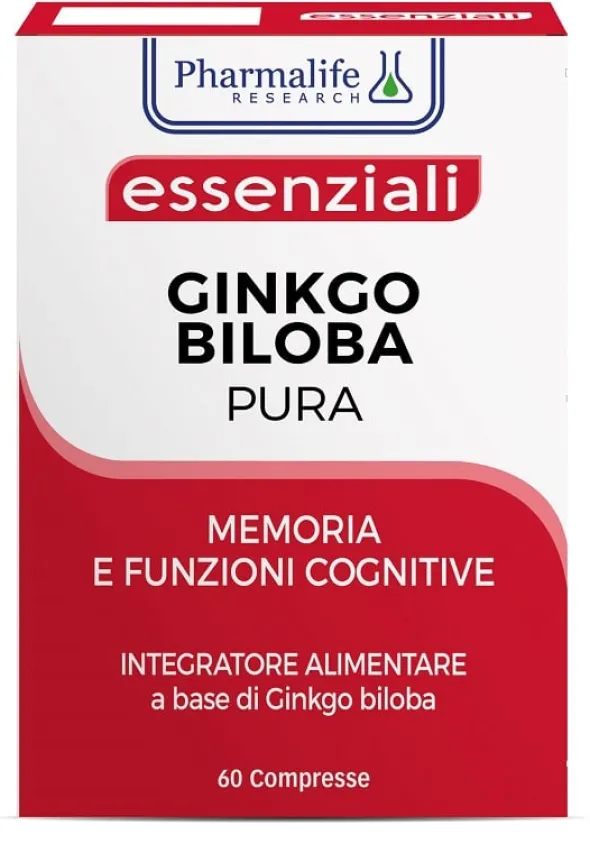 Integratore Ginkgo Biloba Pura per memoria, 60 compresse