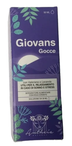Integratore Giovans gocce con melatonina e valeriana, 30ml