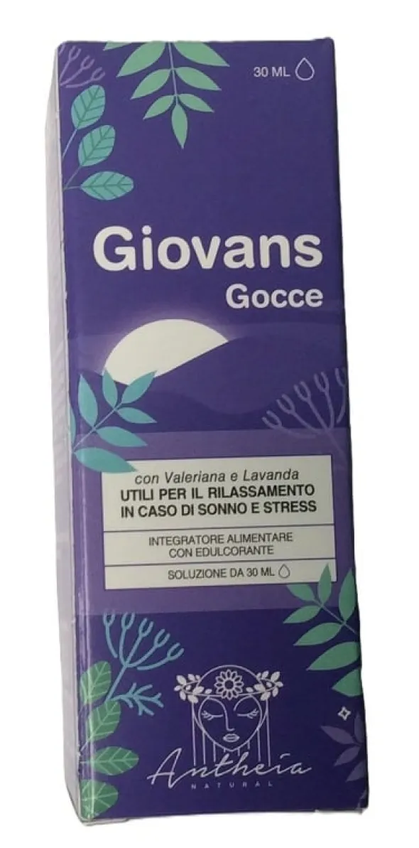 Integratore Giovans gocce con melatonina e valeriana, 30ml