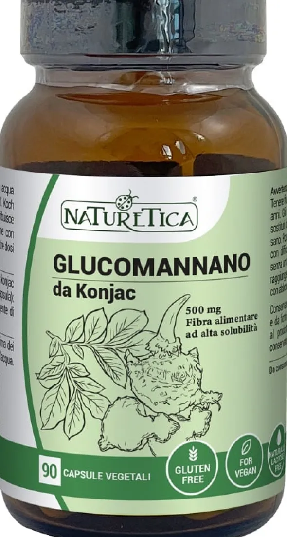 Integratore Glucomannano da Konjac per dieta, 90 capsule