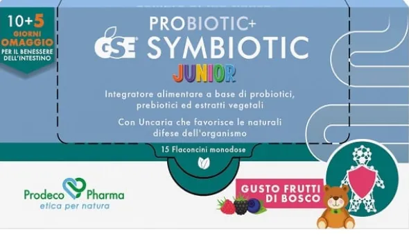 Integratore GSE Symbiotic Junior probiotici, 15 flaconcini