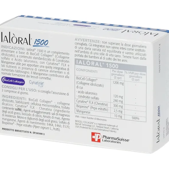 Integratore Ialoral 1500 per le articolazioni, 30 compresse