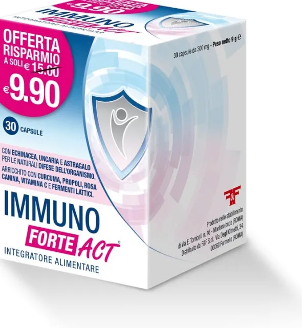 Integratore Immuno Active Forte difese immunitarie, 30cps