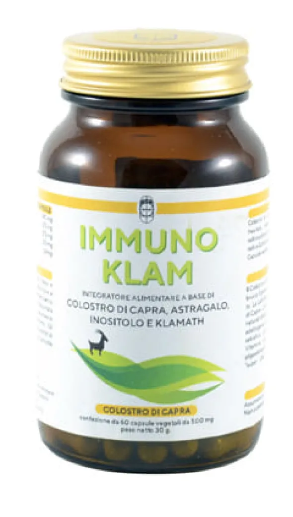 Integratore Immuno Klam colostro di capra, 60 capsule