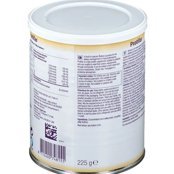 Integratore iperproteico Protifar in polvere, 225g