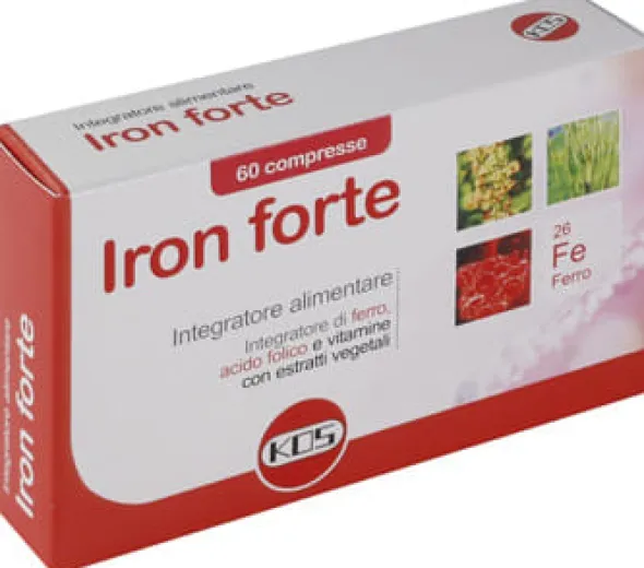 Integratore Iron Forte con ferro e acido folico, 60 compresse