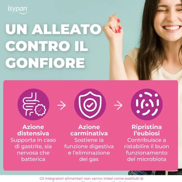 Integratore Isypan Pesantezza e Gonfiore, 20 compresse