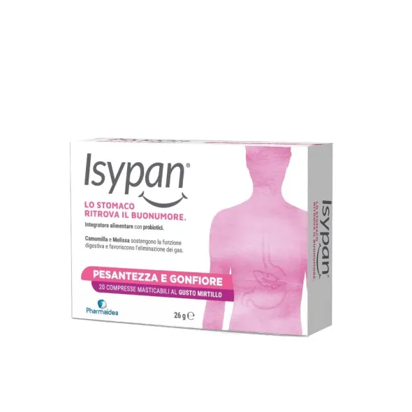 Integratore Isypan Pesantezza e Gonfiore, 20 compresse