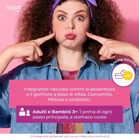 Integratore Isypan Pesantezza e Gonfiore, 20 compresse