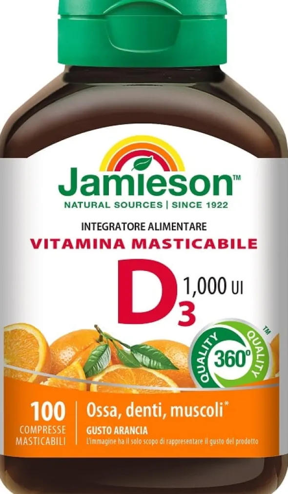 Integratore Jamieson Vitamina D Masticabile Arancia, 100cpr